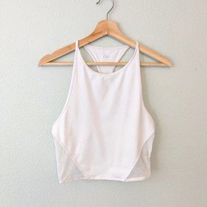 White Alo Cropped Tanktop